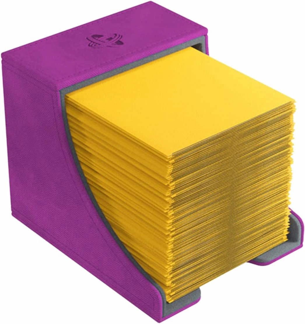 GameGenic Deck Box – Watchtower XL Purple 100CT – Durable and Sturdy TCG, OCG, CCG Card Storage – Compatible with Pokemon, Yugioh, Commander, and MTG Magic: The Gathering Cards