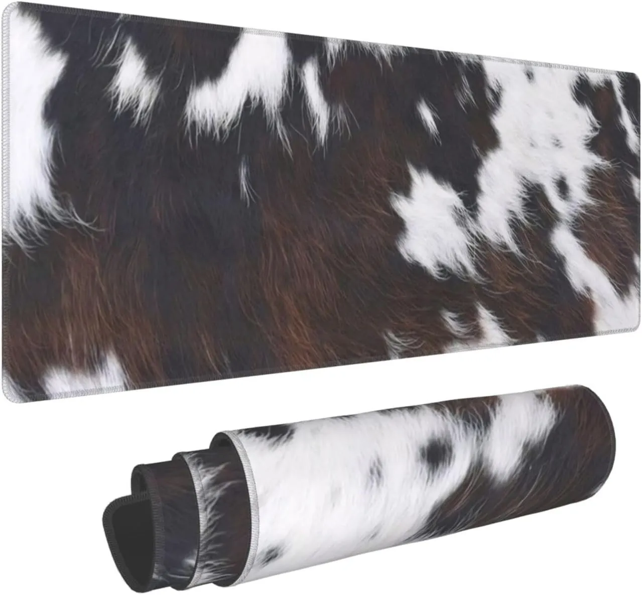 Gaming Mouse Pad,Large Non-Slip Rubber Base Mousepad,Keyboard Mouse Mat,Desk Pad with Stitched Edges,31.5x11.8inch,Cowhide
