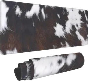 Gaming Mouse Pad,Large Non-Slip Rubber Base Mousepad,Keyboard Mouse Mat,Desk Pad with Stitched Edges,31.5x11.8inch,Cowhide