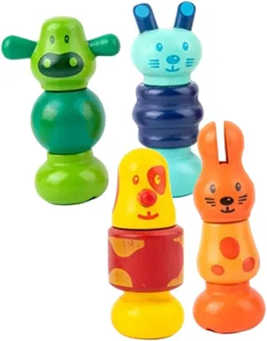 Garneck 4Pcs Screw Educational Building Blocks for Preschool Cognitive Development Plaything for Years Old Safe and Smooth Design