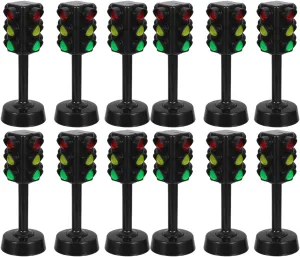 Garneck Boys and Girls's Traffic Light Lamp 12pcs Mini Signal Lights Interactive Toys for Safety Awareness