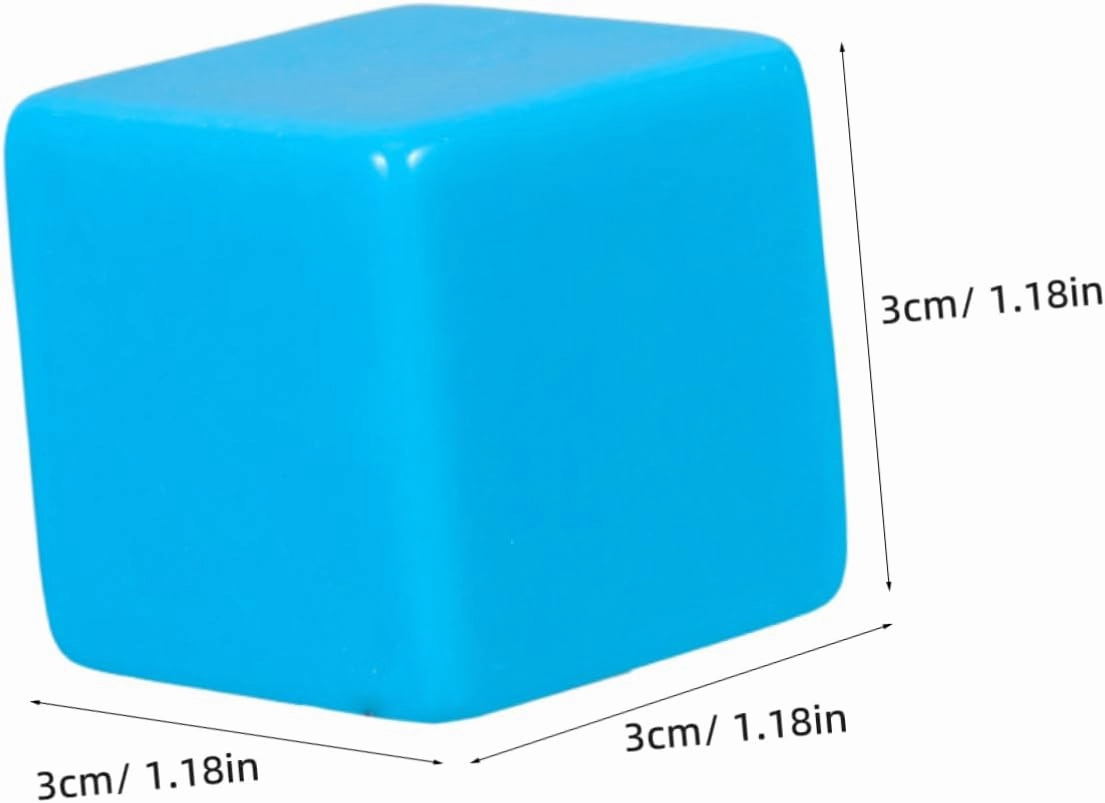 Garneck 6 Pcs Large Blank Dice Writable Plastic Cubes for Crafts Classroom Games and Educational Activities for Creative Projects for Adults