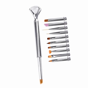 Gatuida 10pcs Set Nail Art Brush Pen French Tip Nail Design Brush Manicure Tools
