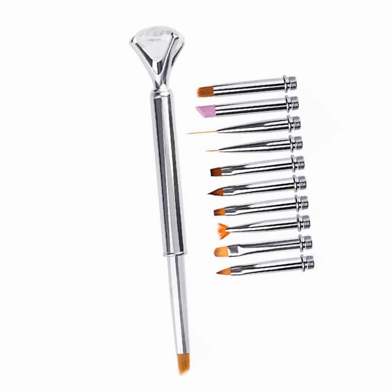 Gatuida 10pcs Set Nail Art Brush Pen French Tip Nail Design Brush Manicure Tools