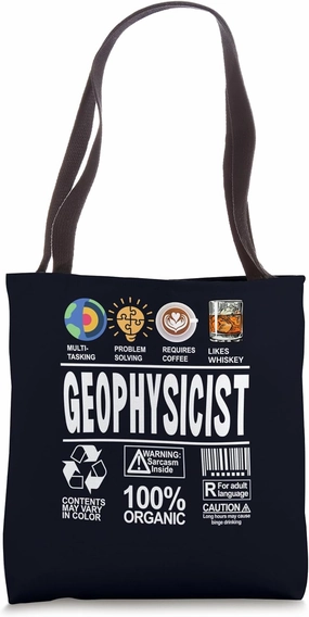 Geophysicist Job Profession Definition Skills Coffee Whiskey Tote Bag