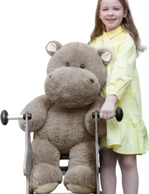 Giant Humongous Hippo Stuffed Animal, 36" Oversized Plush, Soft Hug Cute Jumbo Hippo Toy Plush Gift for Kids, Gray