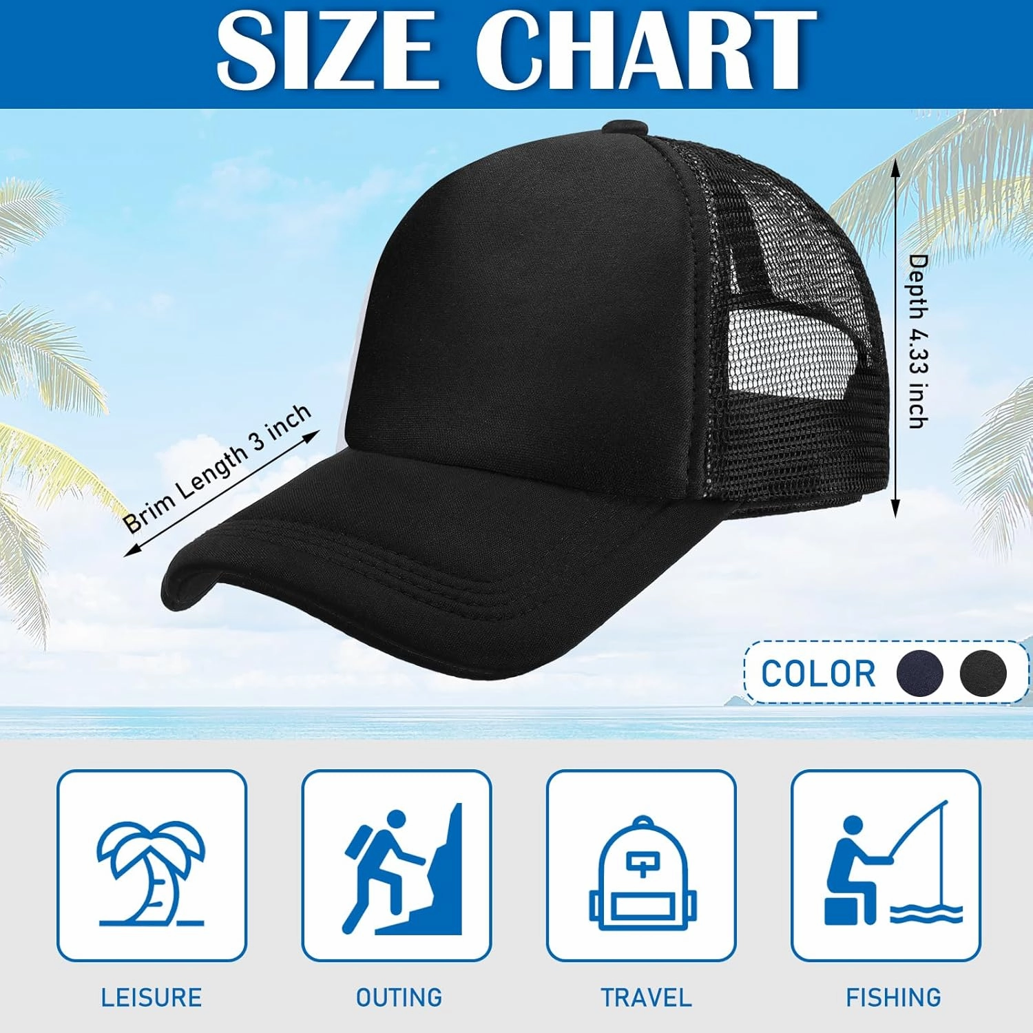 Giegxin 24 Pcs Trucker Hats Bulk Beach Hats for Men Mesh Back Ball Cap Rugged Classic Baseball Trucker Cap for Men and Women