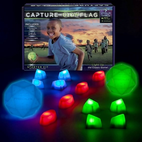 Glow in The Dark Capture The Flag - Starter Set | Ages 8  | Outdoor Games for Kids 8-12  | Glow in The Dark Outdoor Toys | 8-12 Year Old Boy Birthday Gifts | Flag Football & Sports Gifts for Boys