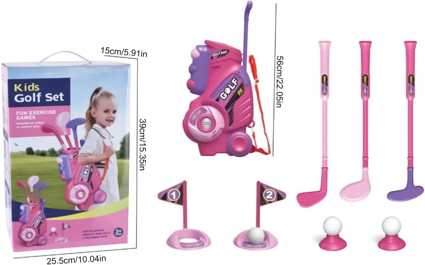 Golf Set for Toddlerss 3-5 - Golf for Kids | Mini Golf-Clubs for Toddlerss | Golf-Toys for Kids Ages 4-8, Birthday Present for Boys Girls, Training Play for Children Backyard Garden Lawn Home Indoor