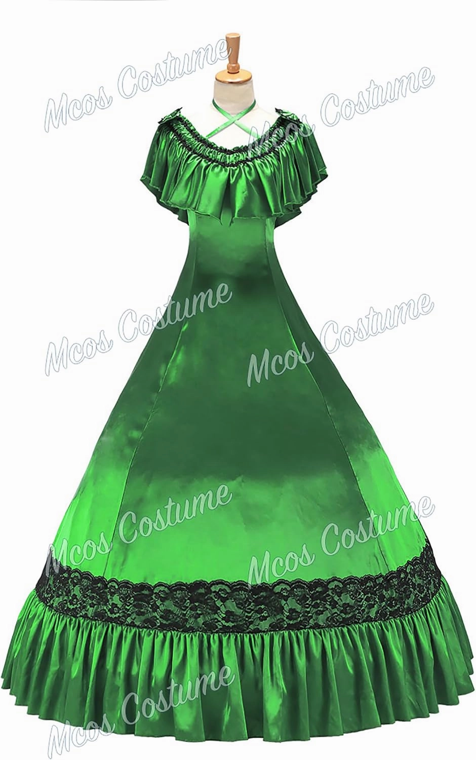 Gorgeous Herrlich Elegant Lolita Doll Neck Strap Lace Ball Gown Dress Green