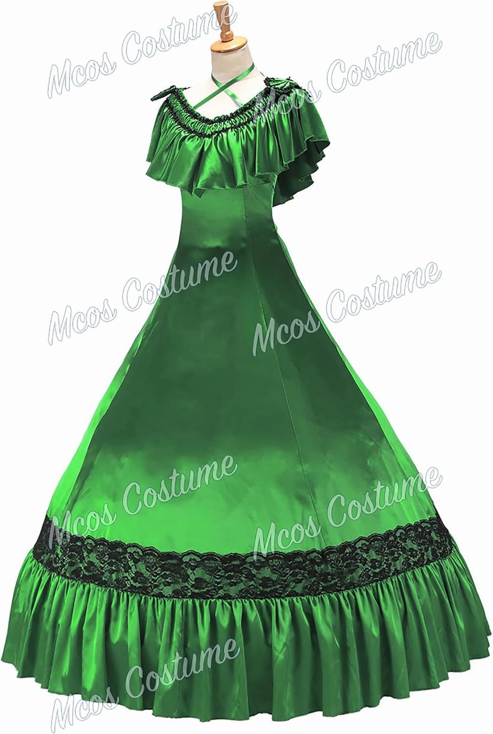 Gorgeous Herrlich Elegant Lolita Doll Neck Strap Lace Ball Gown Dress Green
