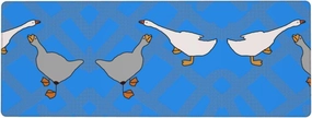 Gray Goose Pattern Oversized Rubber Mouse pad Thickened Design 31.5 X 11.8 Inch Suitable for Office, Gaming use