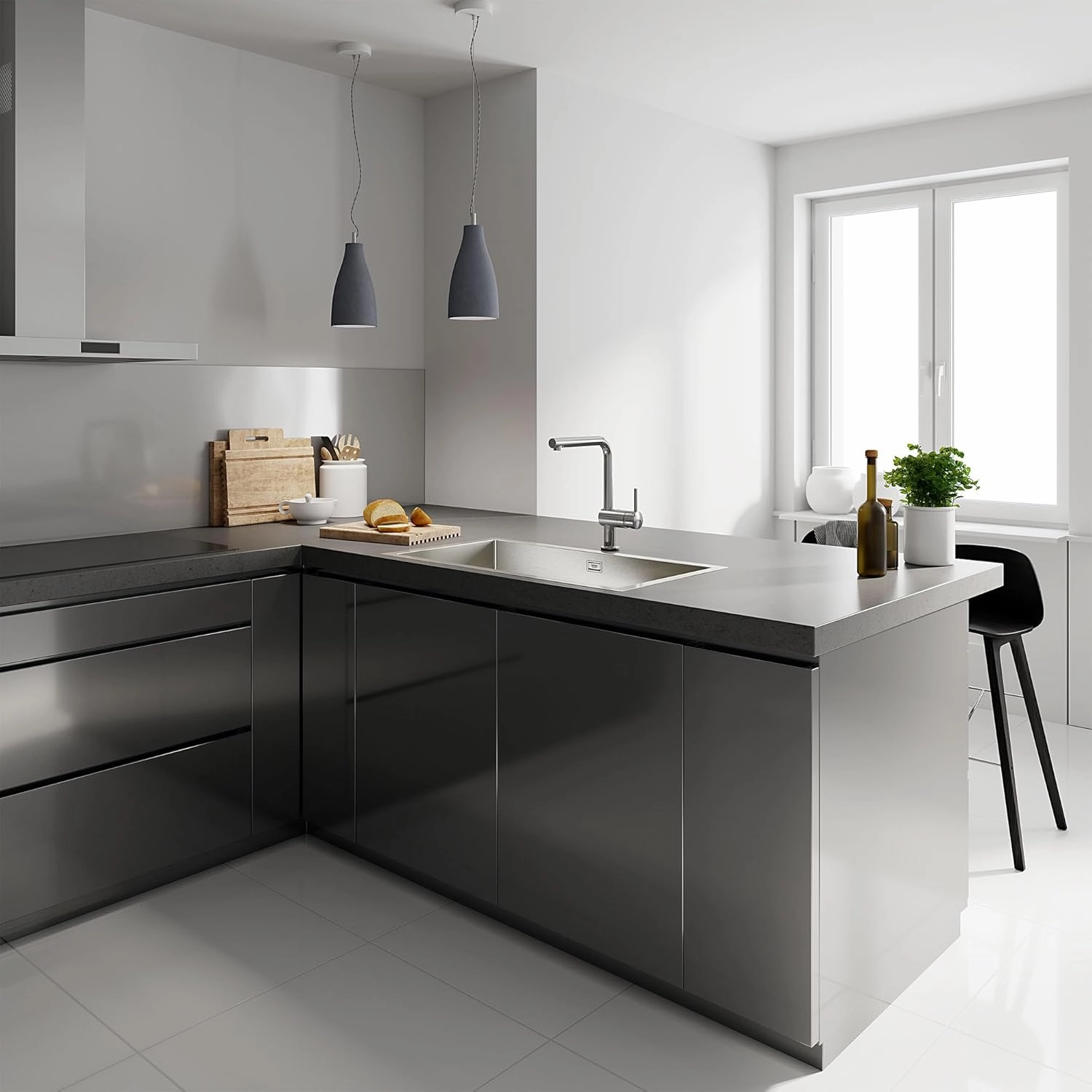 GROHE Minta Touch Single-Handle Pull-Out Kitchen Faucet, StarLight Chrome