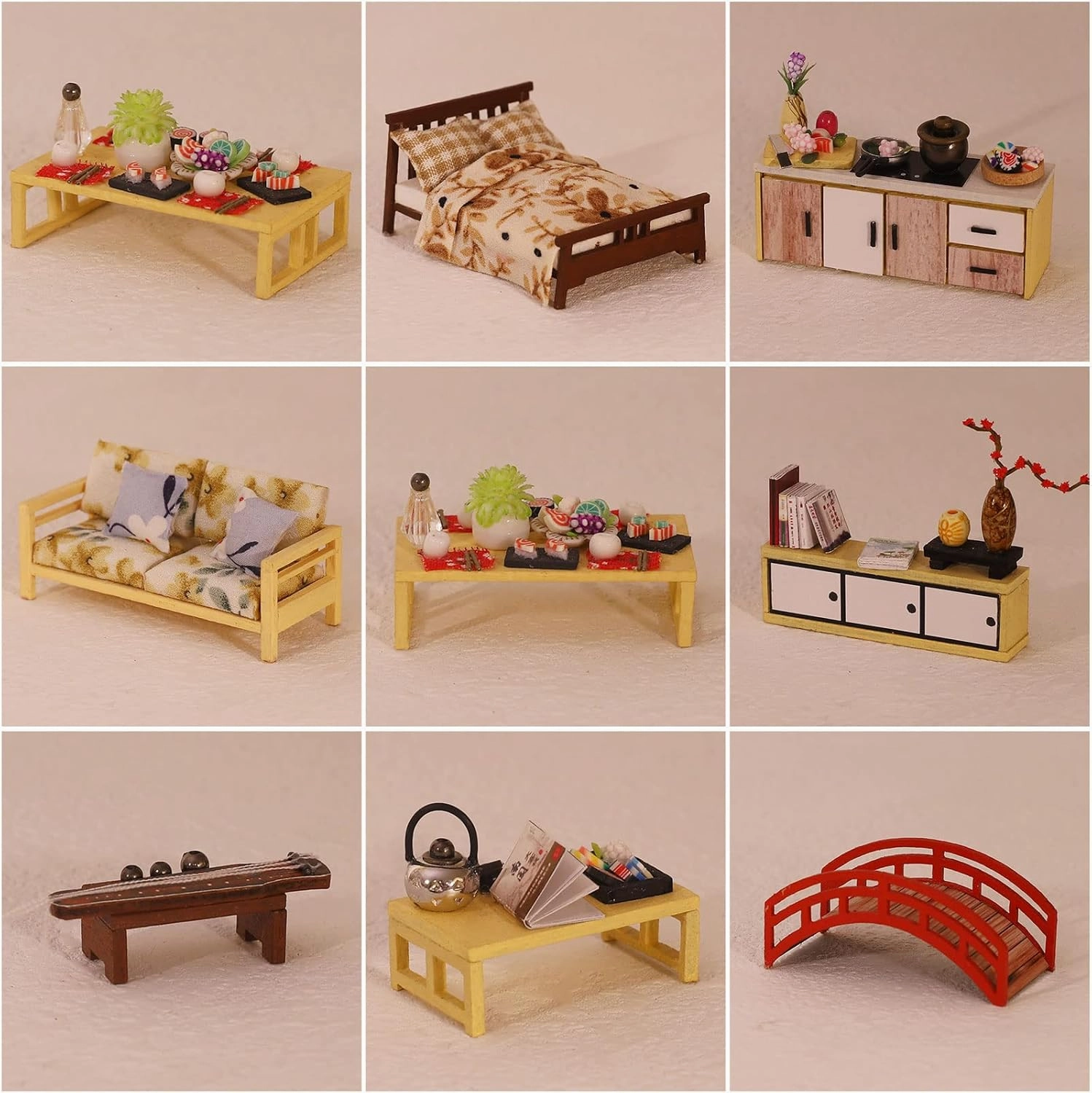 GuDoQi DIY Miniature Dollhouse Kit, Tiny House kit with Furniture, Miniature House Kit 1:24 Scale, Great Handmade Crafts Gift for Birthday Easter Day, Villa with Courtyard