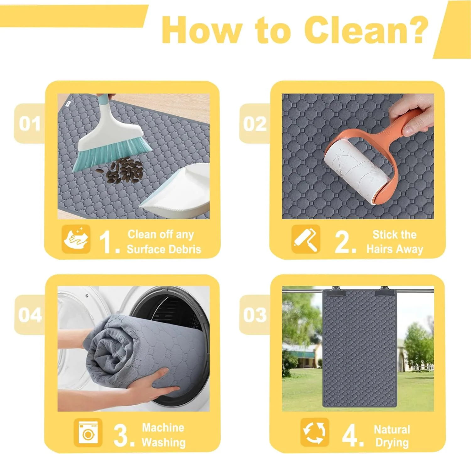 Guinea Pig Cage Liners,Washable Guinea Pig Bedding for C&C Cage 2x1 4 Pack, Reusable & Anti Slip & Waterproof, Absorbent Guinea Pig Pee Pad for Small Animal, Rabbit, Bunny, Chinchilla
