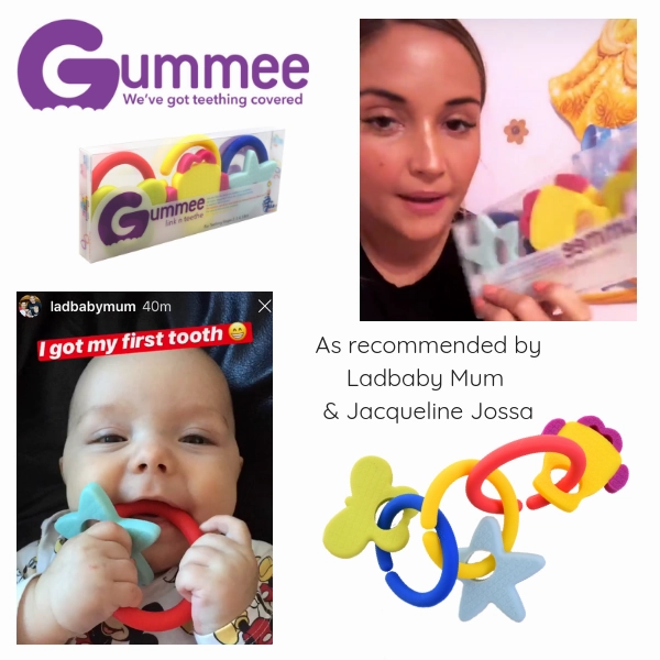 Gummee Deluxe Pack-Gummee Glove Black and White and Link N Teethe