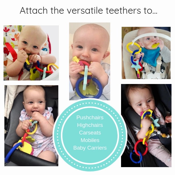 Gummee Deluxe Pack-Gummee Glove Turquoise and Link N Teethe