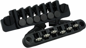 Guyker LP Guitar Tune-O-Matic Roller Saddle Bridge GM005   Vintage TP-6 Tailpiece Stop Bar Lock Combo Replacement Compatible with Les Paul LP 6 Strings Electric Guitar, Black