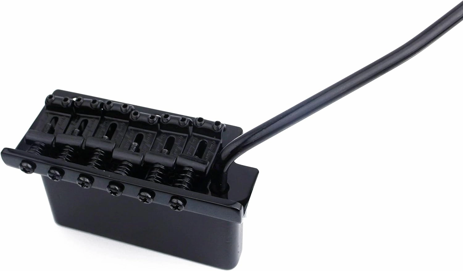 Guyker Tremolo Bridge Vintage Bent Steel Saddles and Zinc Block Compatible with Start ST Electric Guitar (GG-1004, Black)