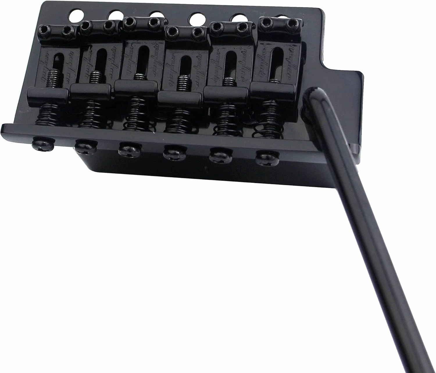 Guyker Tremolo Bridge Vintage Bent Steel Saddles and Zinc Block Compatible with Start ST Electric Guitar (GG-1004, Black)