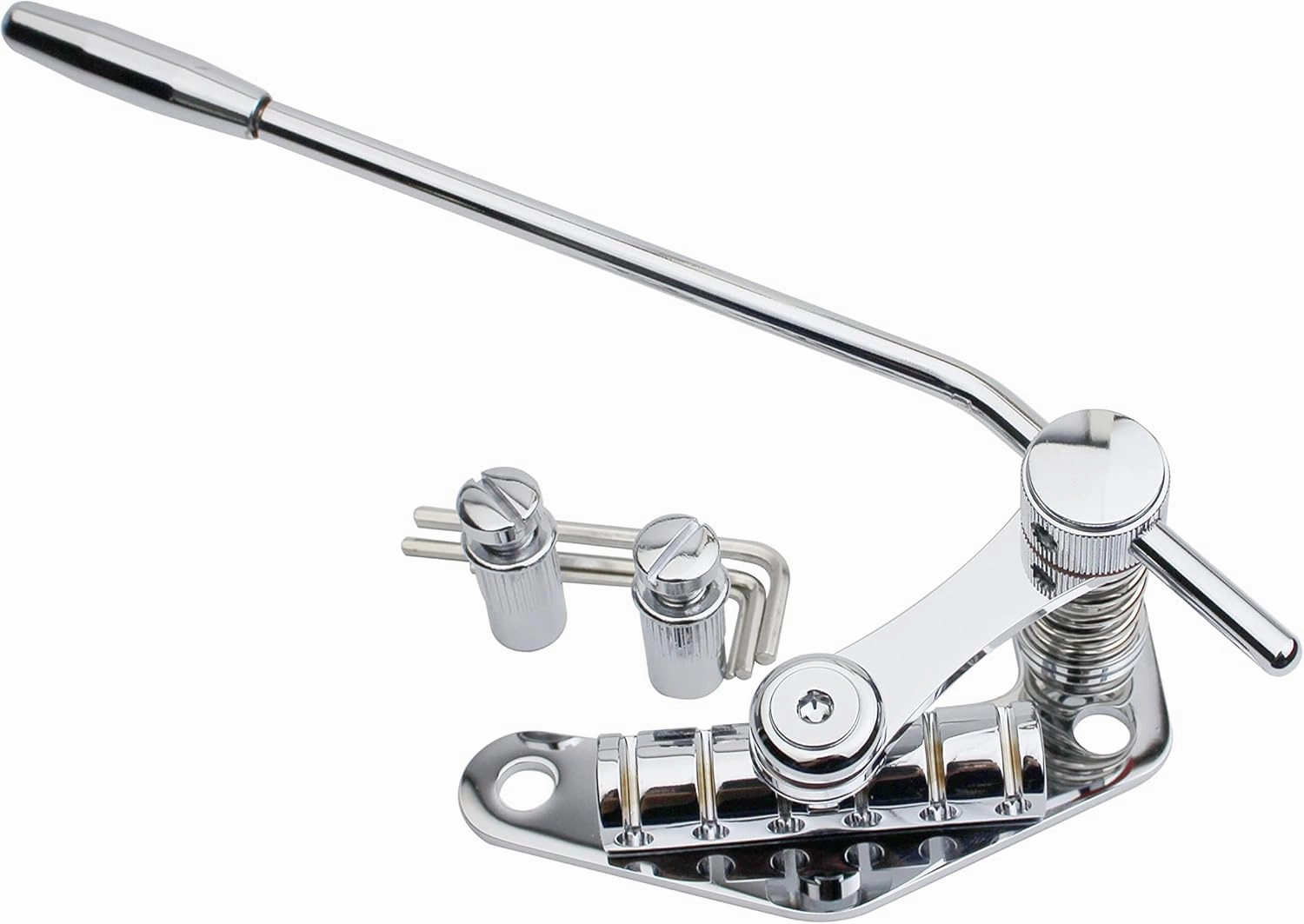 Guyker Tune-O-Matic Style Electric Guitar Bridge Stop Bar Tailpiece Tremolo Compatible with LP SG Guitars TM85, Chrome