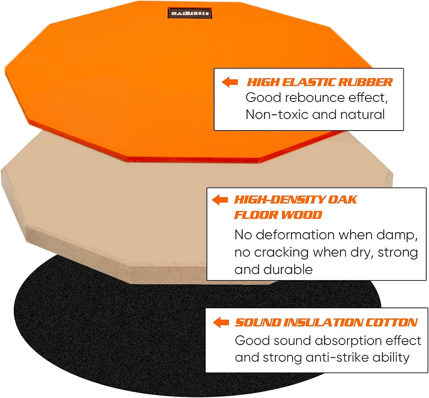 HAIRIESIS Snare Drum Practice Pad,12-Inch Practice Drum Pad,Double Sided Silent Drum Pad and Sticks,Drum Pads Carry Bag