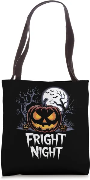 Halloween Pumpkin Jack O Lantern Face Fright Night Tote Bag