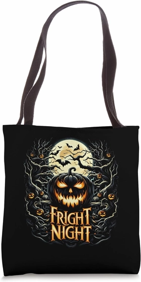 Halloween Pumpkin Jack O Lantern Face Fright Night Tote Bag