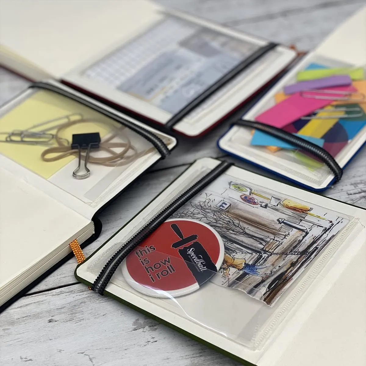 Handbook Journal Co. Artist Travelogue Travel Notebook for Drawing and Sketching, Ivory Black, Large Landscape 5.5 x 8.25 Inches, 130 GSM Paper, Hardcover w/Pocket
