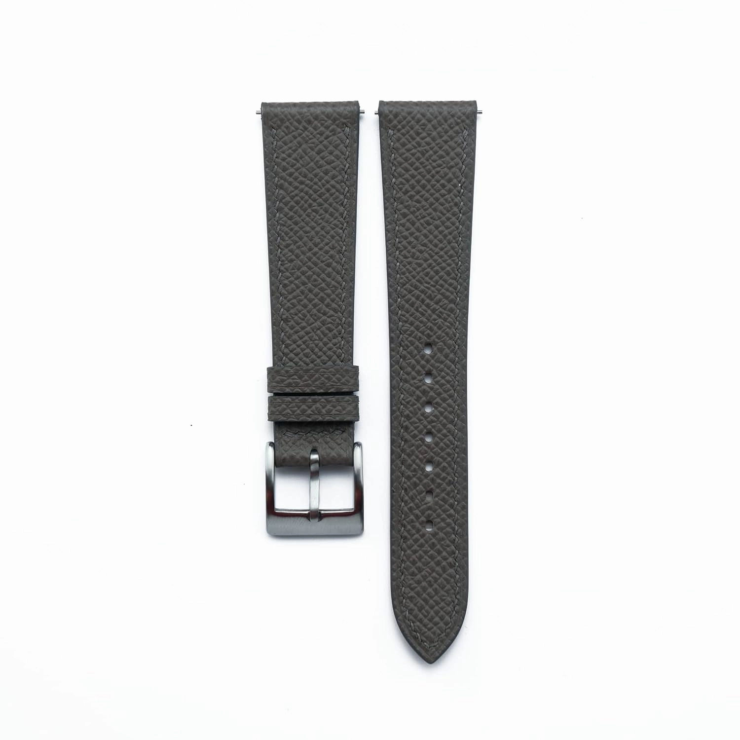 Handmade Classic Graphite Gray Calf Leather Watch Band Strap, Quick Release Leather Watch Bands 16mm 18mm 19mm 20mm 22mm For Men And Women