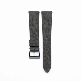 Handmade Classic Graphite Gray Calf Leather Watch Band Strap, Quick Release Leather Watch Bands 16mm 18mm 19mm 20mm 22mm For Men And Women