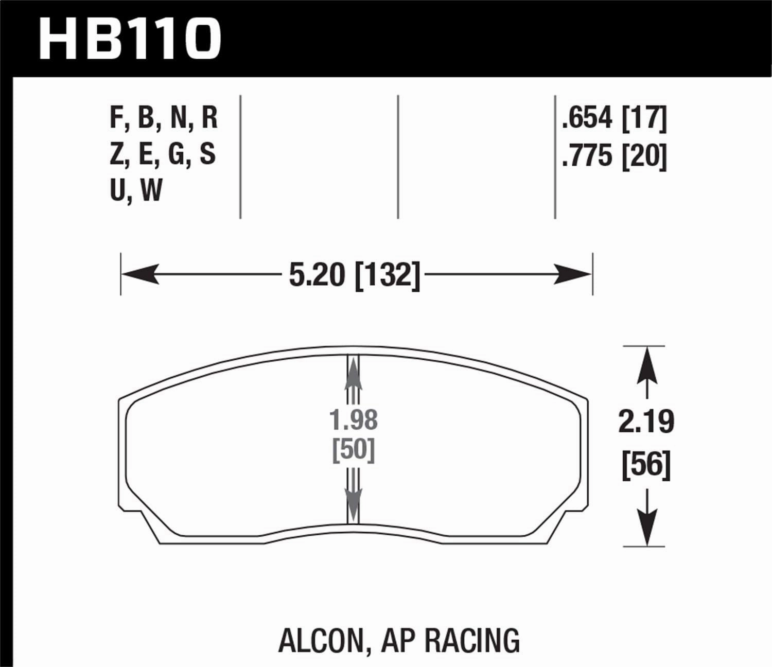HB110F.654 HPS Performance Street Brake Pads