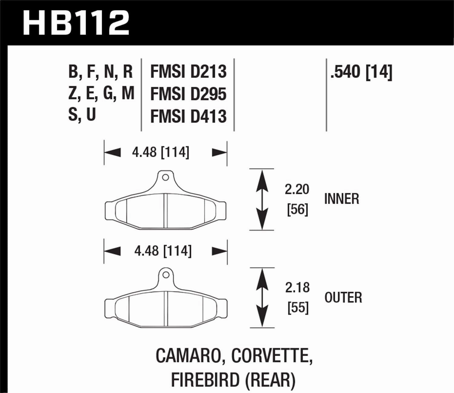 HB112F.540 HPS Performance Street Brake Pads