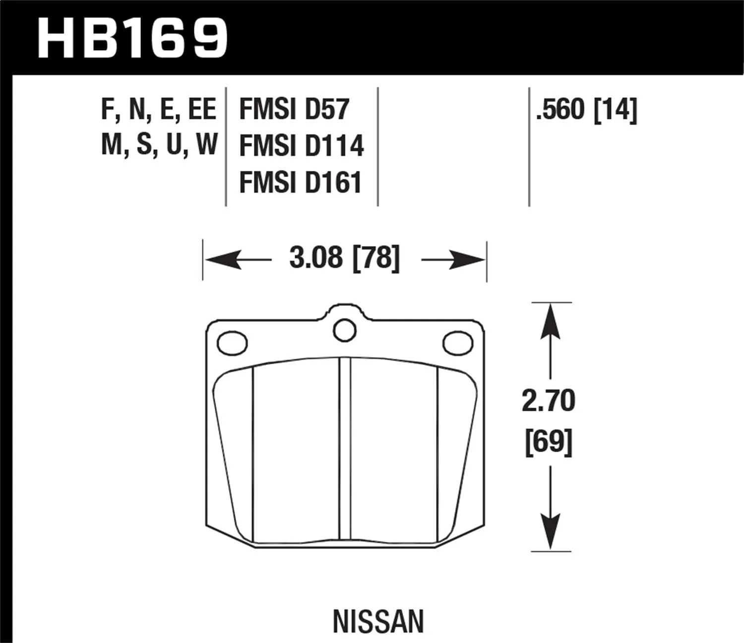 HB169F.560 HPS Performance Street Brake Pads