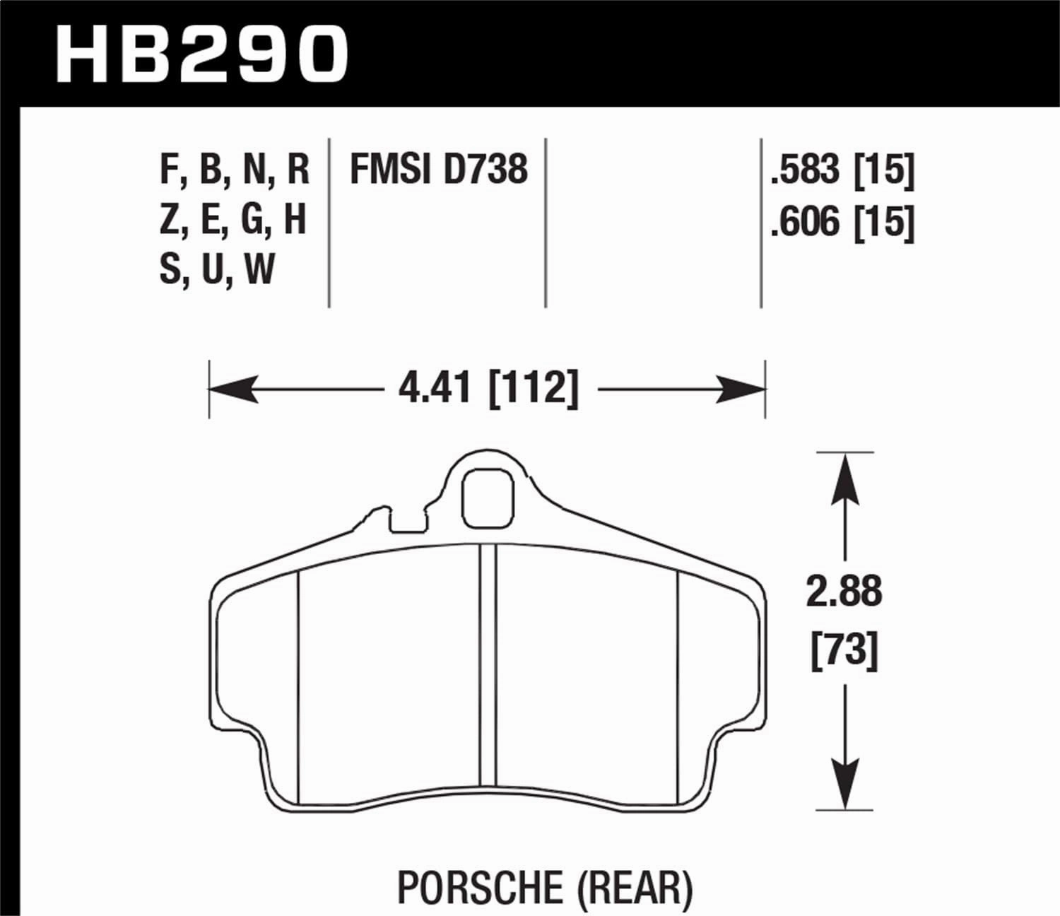 HB290F.583 HPS Performance Street Brake Pads