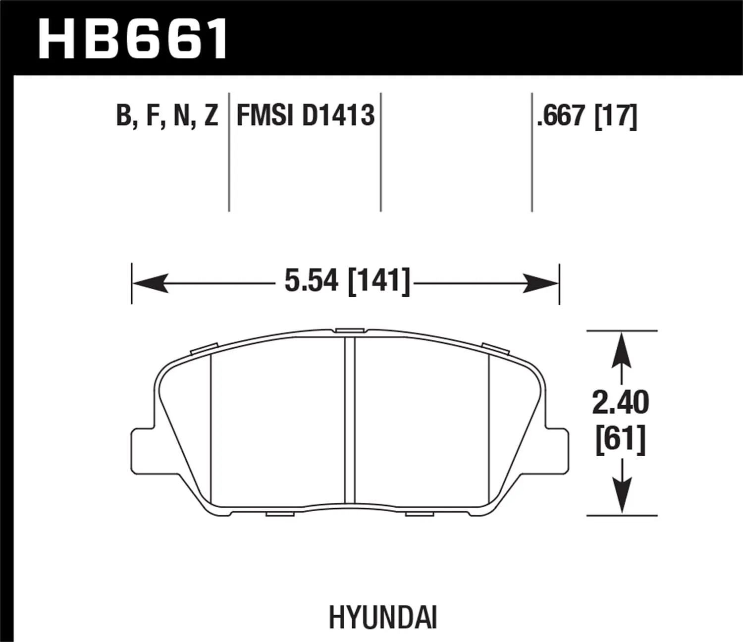 HB661F.667 HPS Performance Street Brake Pads
