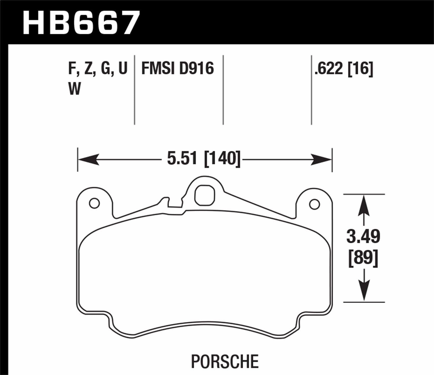 HB667F.622 HPS Performance Street Brake Pads