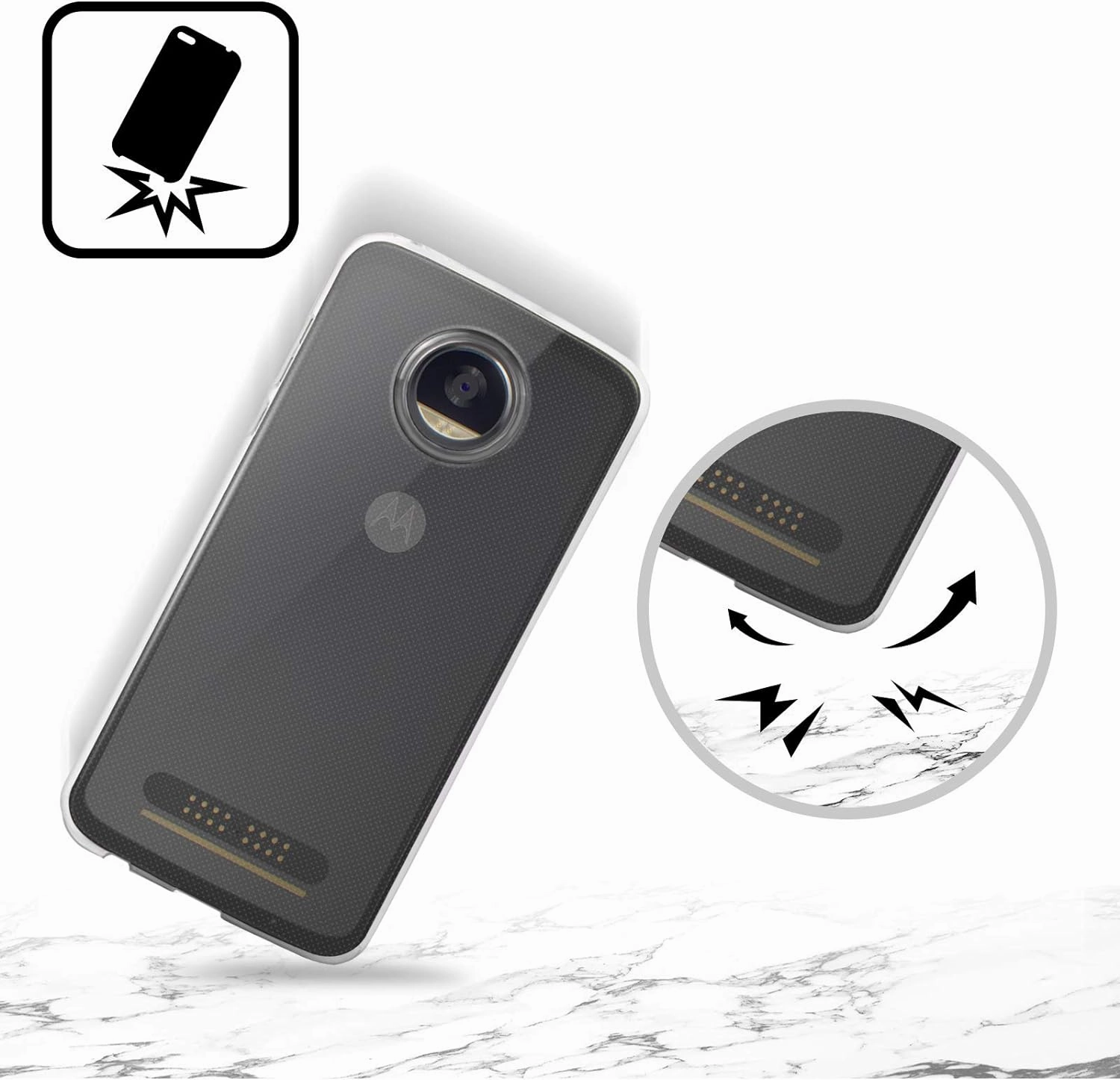 Head Case Designs Officially Licensed Episodic Drawing Deers in Stripes Mix Illustrations Soft Gel Case Compatible with Motorola Edge 50 Fusion
