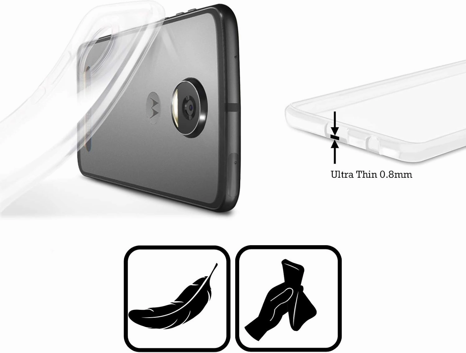 Head Case Designs Officially Licensed Episodic Drawing Deers in Stripes Mix Illustrations Soft Gel Case Compatible with Motorola Edge 50 Fusion