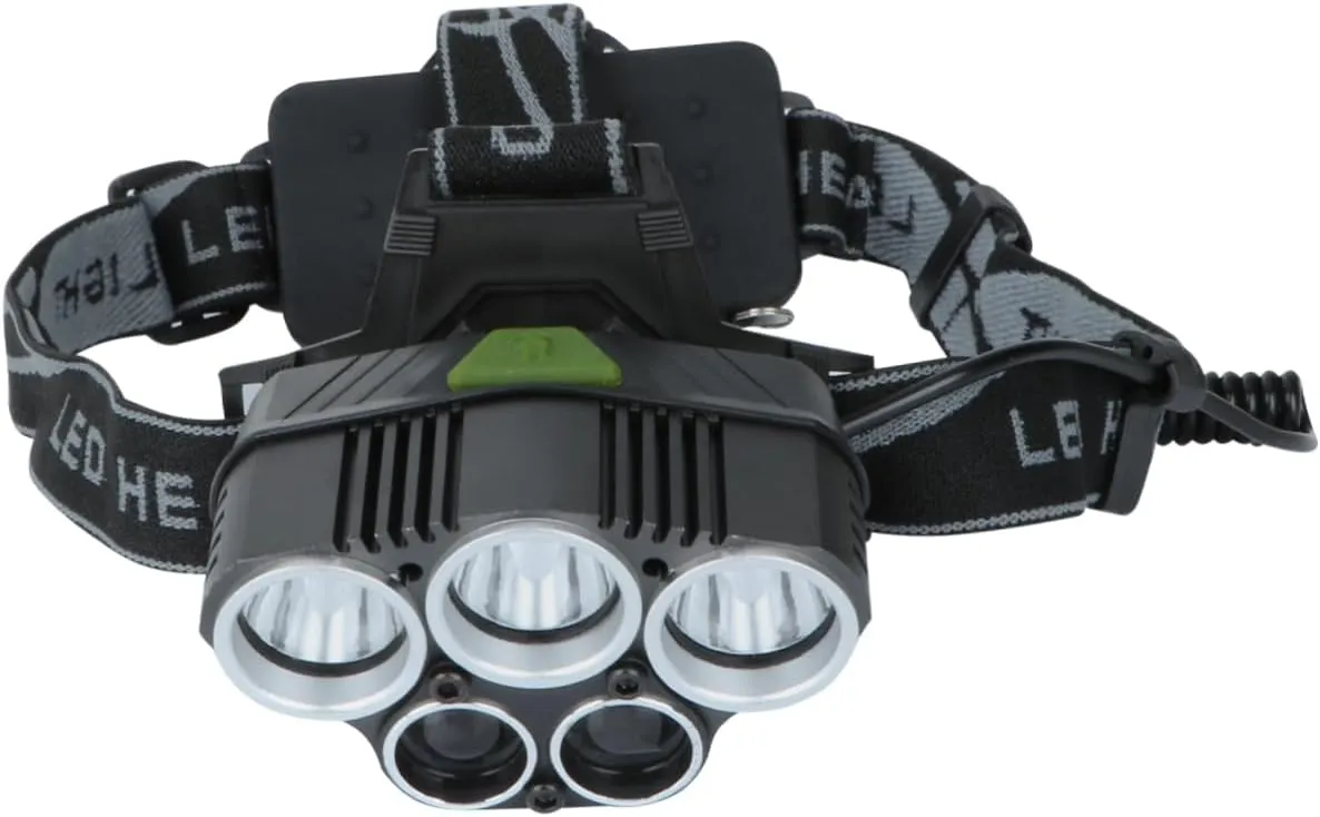 Headlamp Led Torch 5 Led Rechargeable Headlamp Waterproof for Hiking Flashlight Helmet Light Lantern