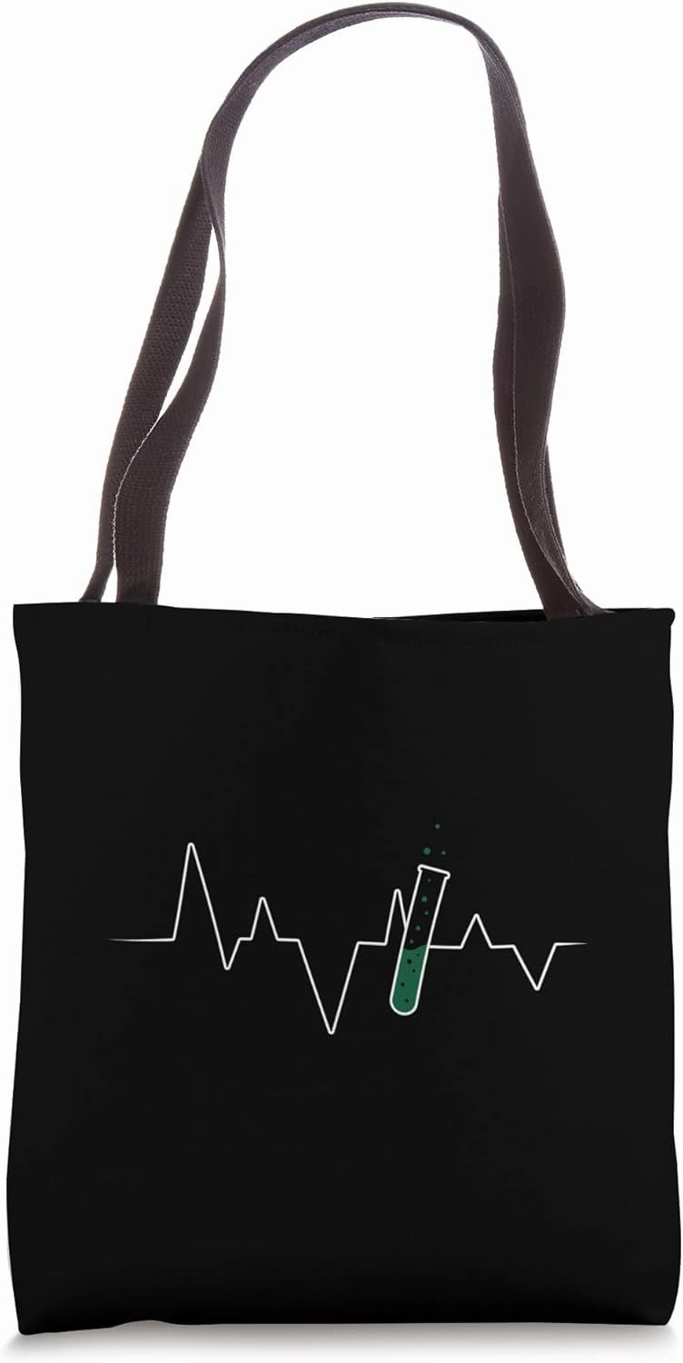 Heart Beat Chemistry Science Tote Bag