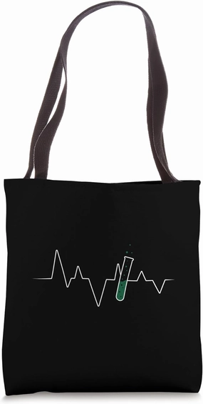 Heart Beat Chemistry Science Tote Bag