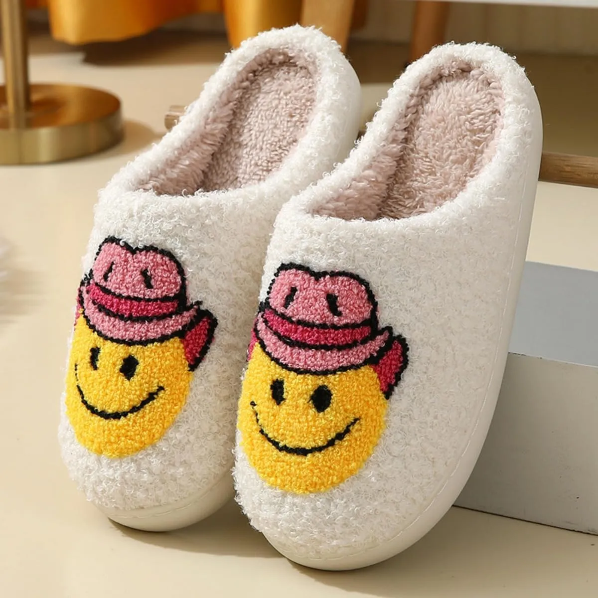 Height Increase Slippers for Women Bunny Ears Animal Rabbit Fuzzy Fluffy Boosting Anti Slip For Indoor Women Girls Pantuflas Para Mujer Cute Sides