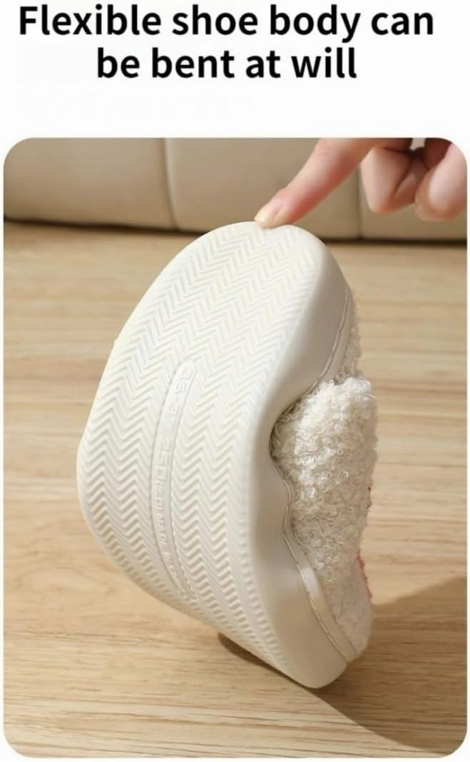 Height Increase Slippers for Women Bunny Ears Animal Rabbit Fuzzy Fluffy Boosting Anti Slip For Indoor Women Girls Pantuflas Para Mujer Cute Sides