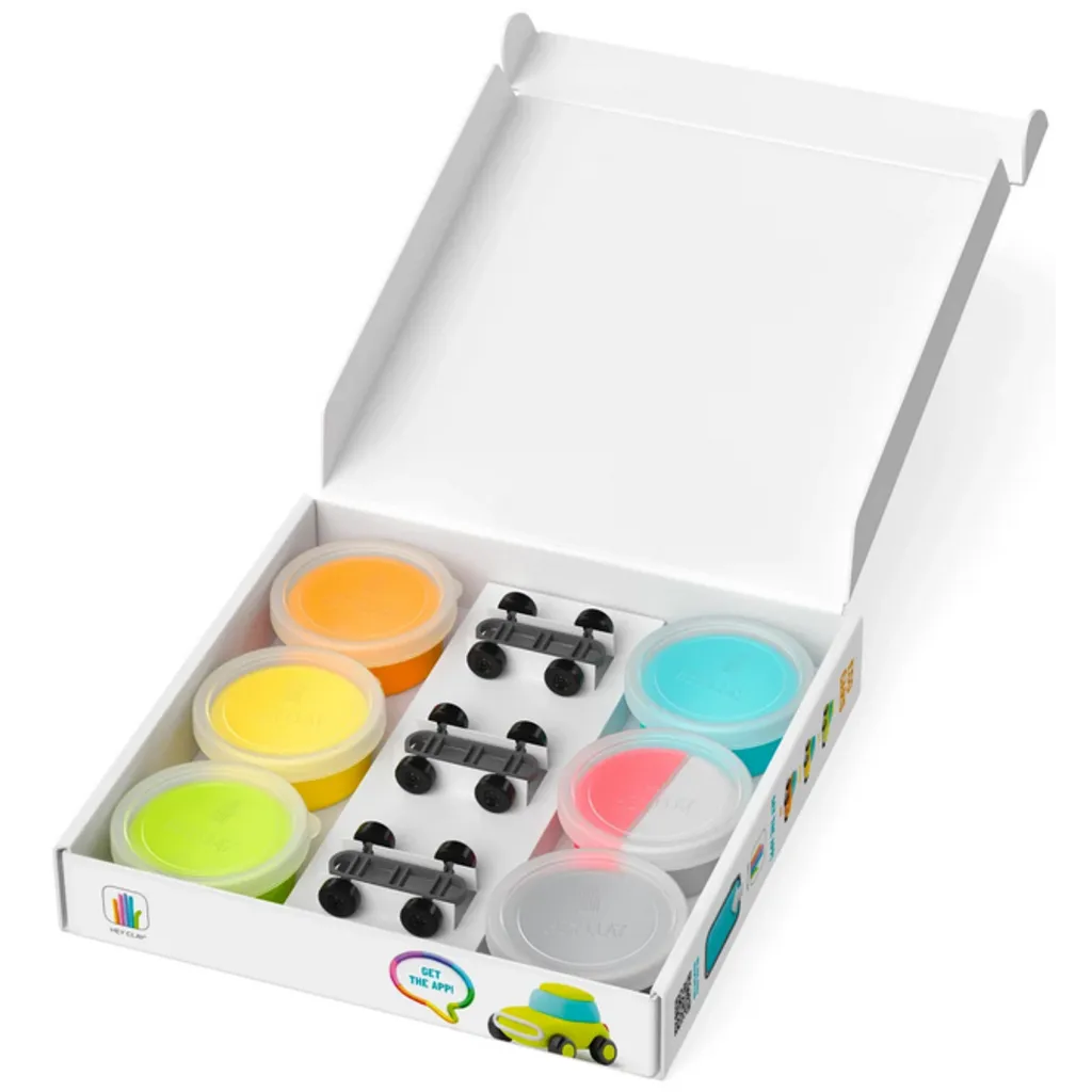 HEY CLAY - ECO CARS SET, 6 CANS