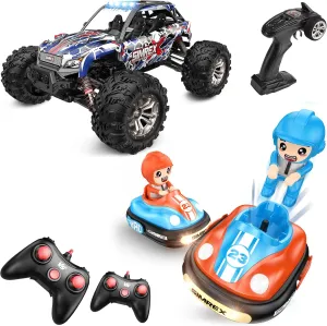 High-Speed Remote Control Car and RC Bumper Car, Gift for Kids