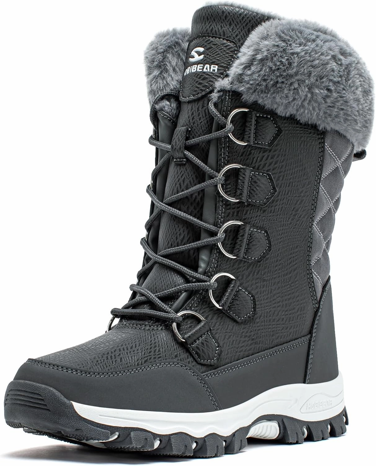 HOBIBEAR Girls Boys Kids Snow Boots Waterproof Slip Resistant Outdoor Winter Shoes(Kids/Little Kids/Big Kids)
