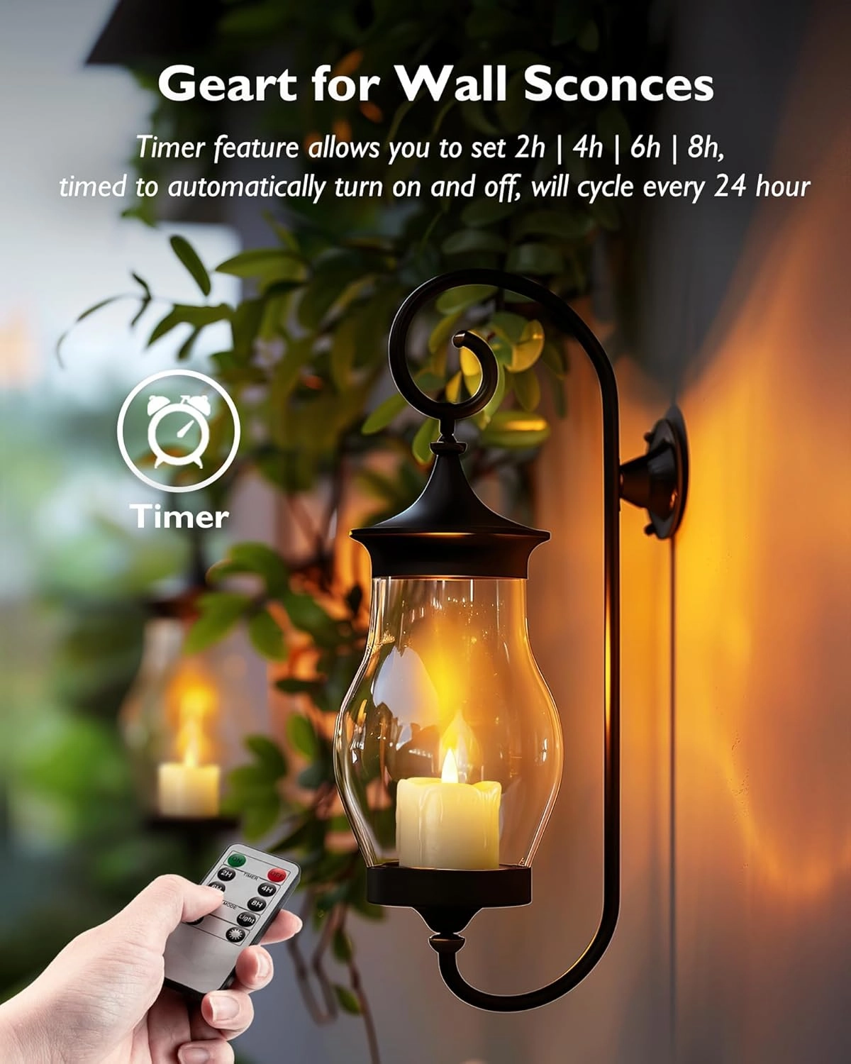Homemory Flameless Votive Candles with Timer Remote, 2" x 2" Real Wax, 300  Hour Realistic Black Wick Battery Operated Candles, Set of 6 for Wedding, Party and Holiday Decoration (Battery Included)