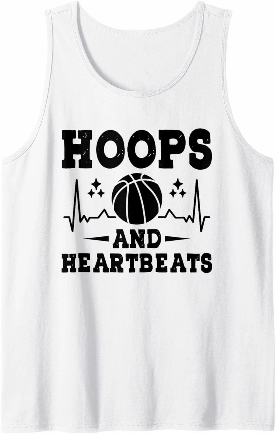 Hoops And Heartbeats Shoot Court Player Tank Top