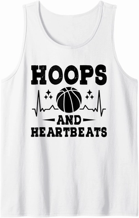 Hoops And Heartbeats Shoot Court Player Tank Top
